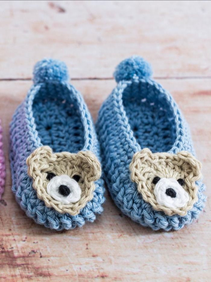 Crochet Pattern: Teddy Bear Baby Slippers Pattern product image (10)