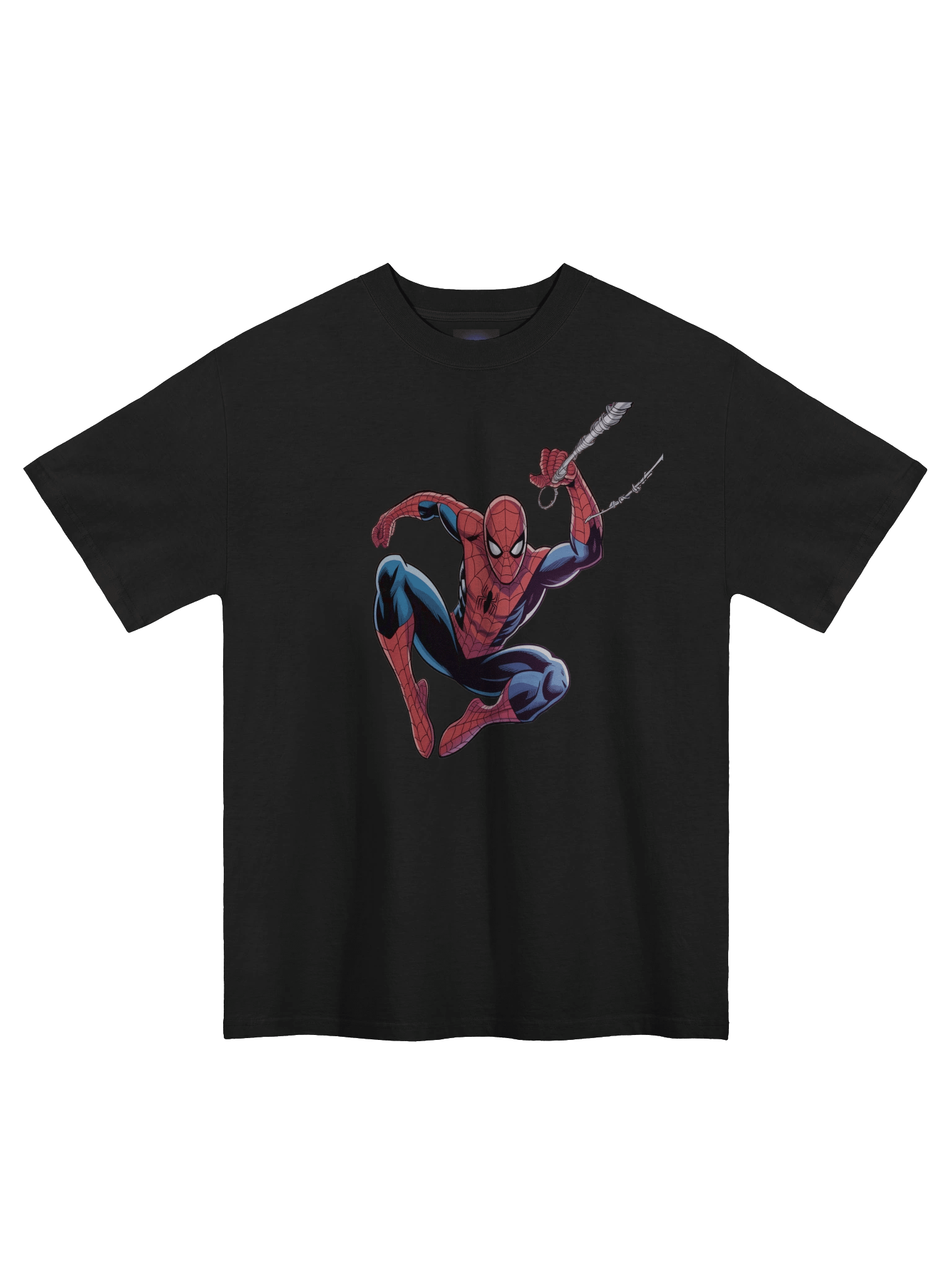 Spider-Man Web Shadow Swing Oversized Faded T-Shirt product image (3)