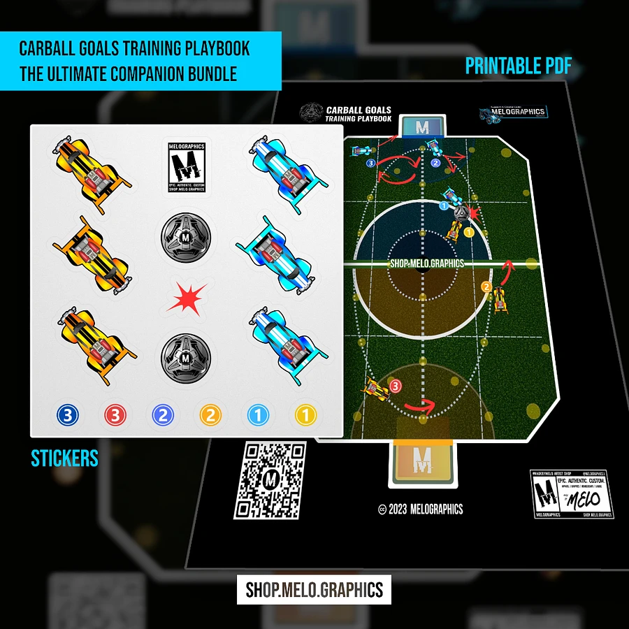 Carball Goals Training Playbook - Stickers & Printable Field Map Pack (Digital) | #MadeByMELO product image (5)
