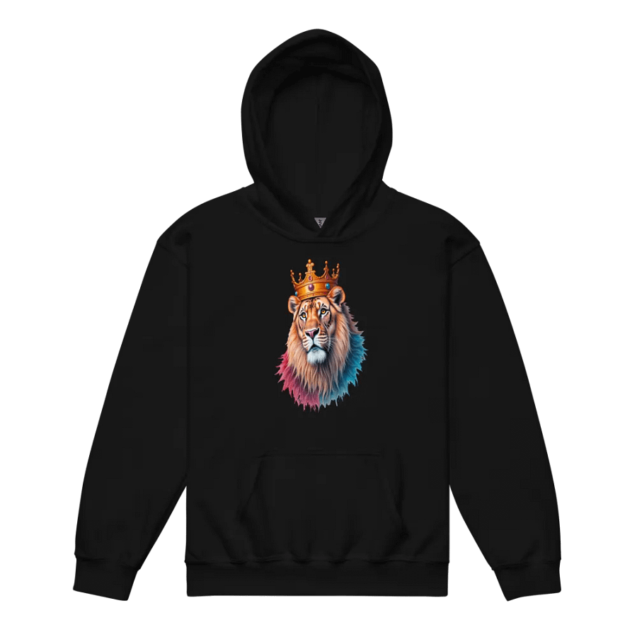 Crowned King Lion Youth Hoodie product image (10)