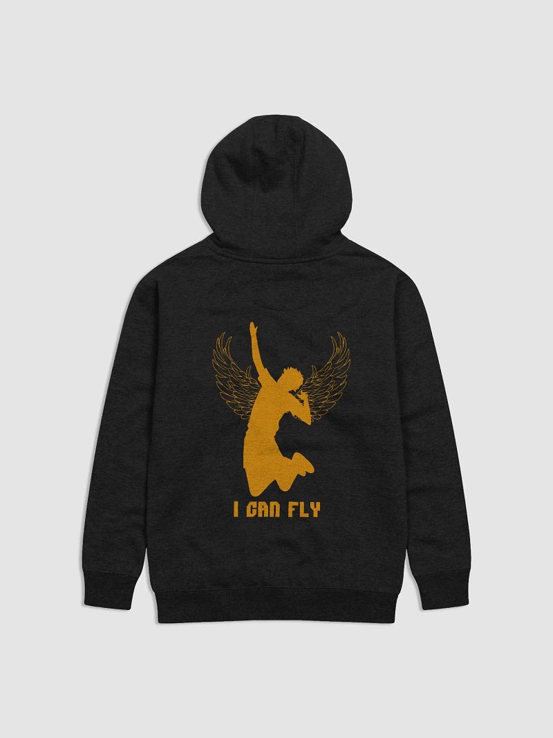 Hinata 'I Can Fly' Black Hoodie- Back