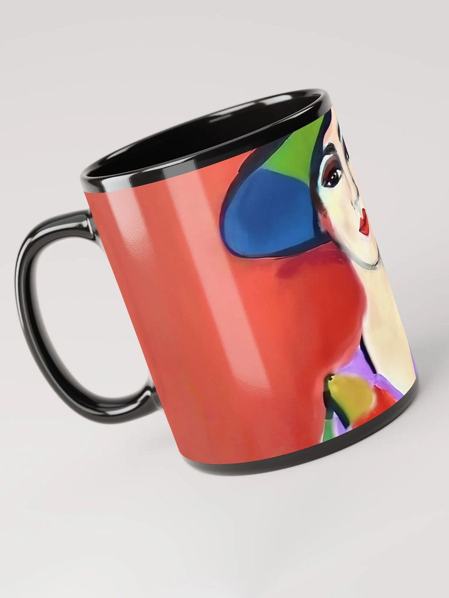 Donna with Hat Black Glossy Mug product image (4)