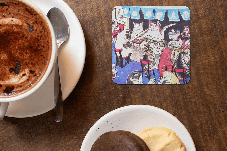 Cats at the Sushi Bar coasters product image (1)