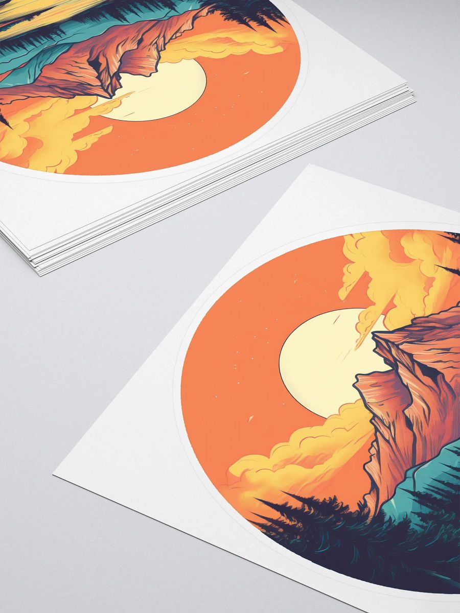 Sunset Mountains sticker product image (4)