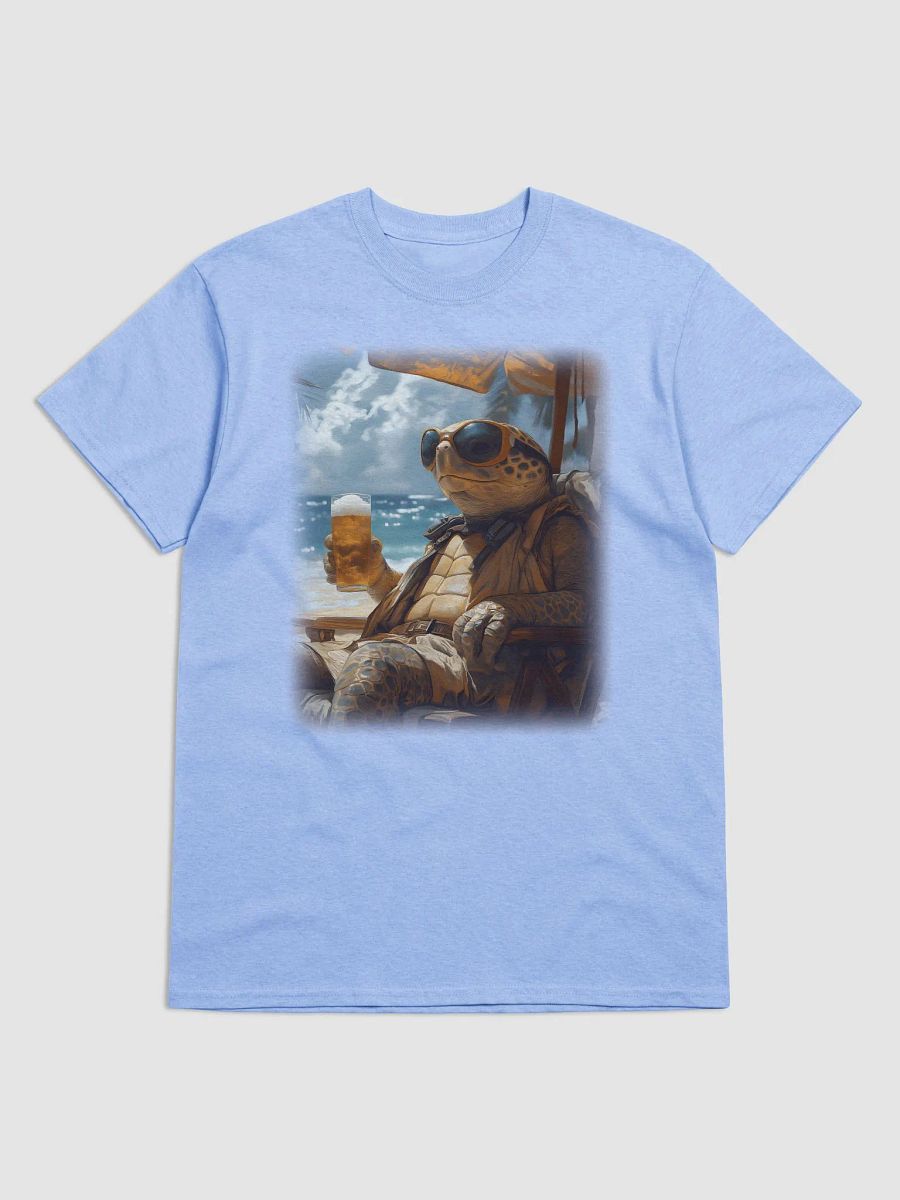 Turtle drinking beer and relaxing on the beach product image (1)