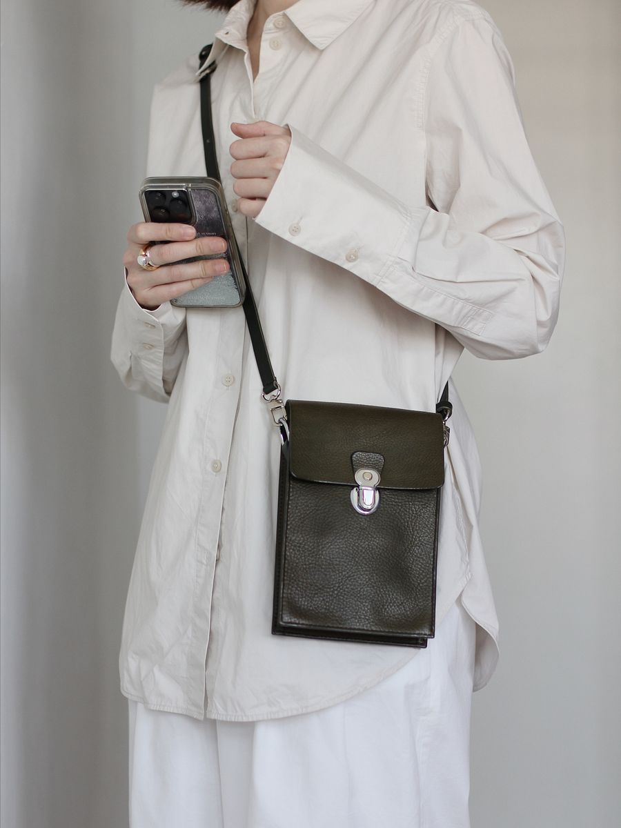 Vegetable Tanned Leather Satchel in Oliva product image (6)