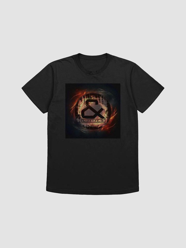 Lizette & badge logo on fire tee product image (1)