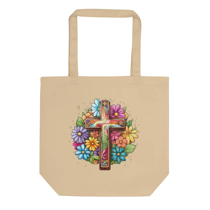 Floral Cross Eco Tote product image (1)