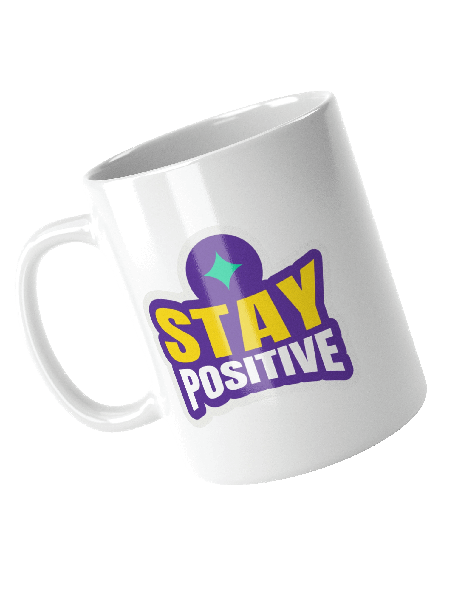 Stay Positive White Glossy Mug product image (4)