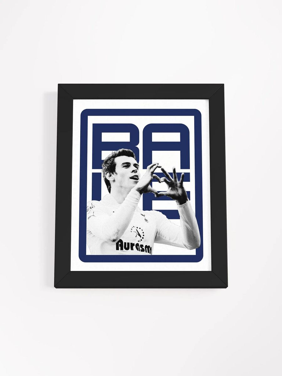 Gareth Bale BW Tottenham Hotspur Name Art Framed Print product image (3)