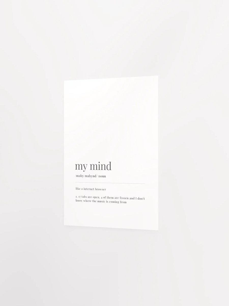 My Mind Definition Poster Print product image (2)