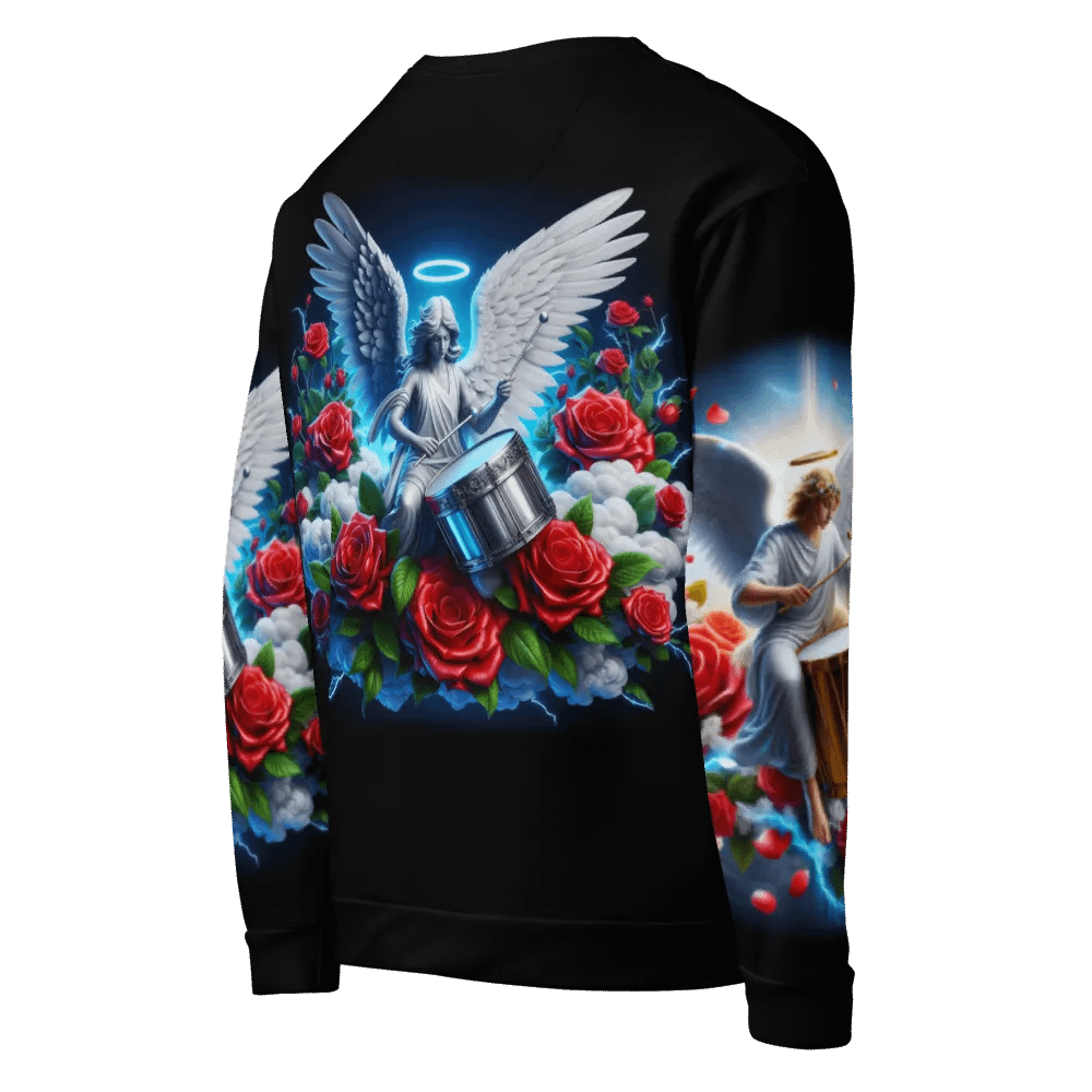 Angels making Music with a Drum - All-Over Unisex Sweatshirt #9 product image (8)
