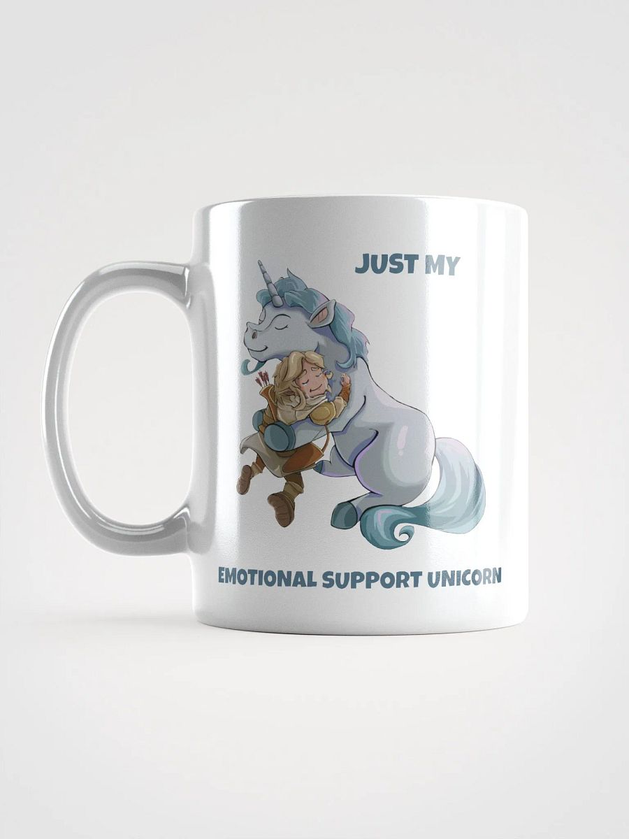 Emotional support Unicorn & Elf white ceramic mug 11oz 15oz 20oz for gamers and horse lovers product image (6)
