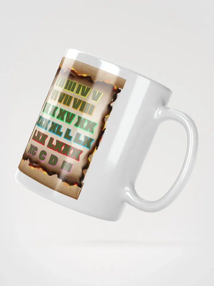 Roman Numeral Artistic Design White Mug product image (6)