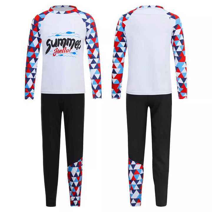 Boys Outfits Gym Top And Pants Rash Guard Tracksuits Basketball Activewear Kids product image (1)