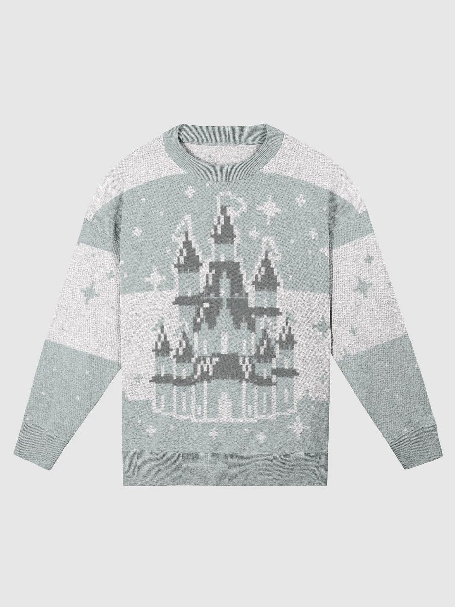 Snowy Blue Christmas Castle Jumper product image (1)