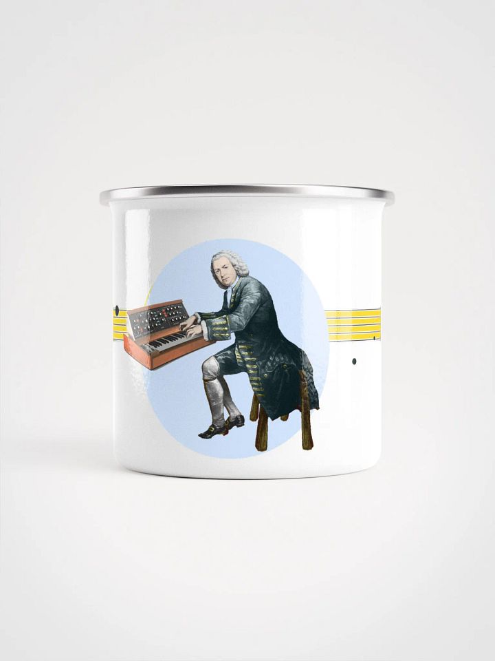 Prelude and Moogue by Frank Fonik (Minimoog), Enamel Mug product image (1)