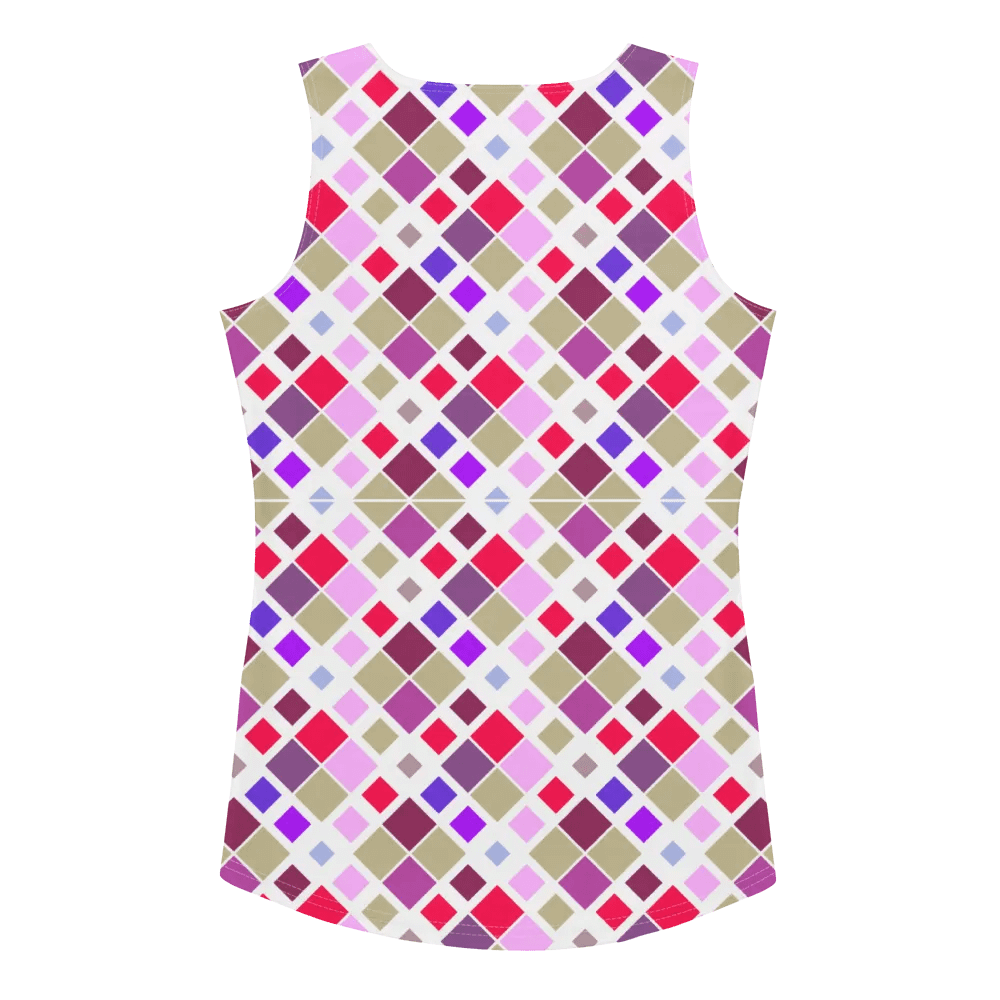Colorful Square Pattern Design Tank Top - Ver 4 product image (2)