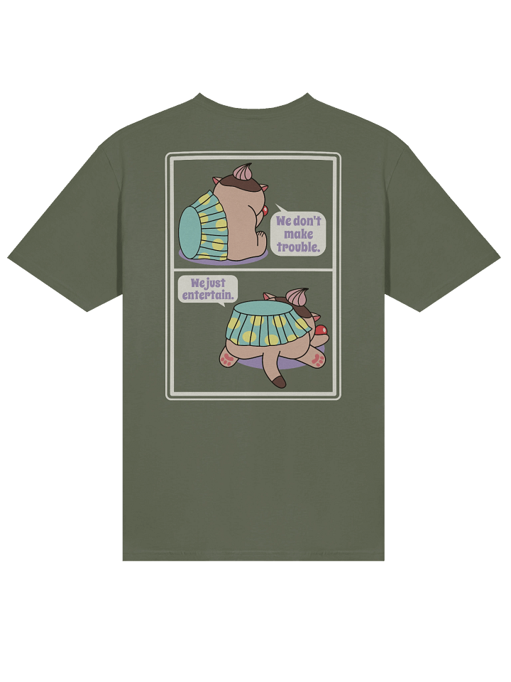Sweet Trouble (Cupcake Cat - Left Chest and Back Prints) - Unisex Adult Super Soft Lightweight T-shirt product image (1)