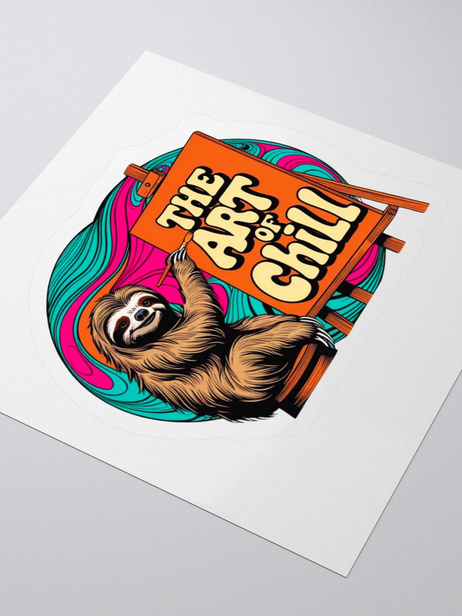 Chill sloth painter Kiss Cut Stickers product image (8)