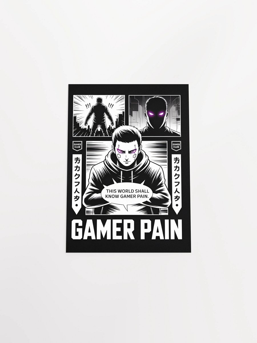 Gamer Pain Monochrome Poster product image (28)