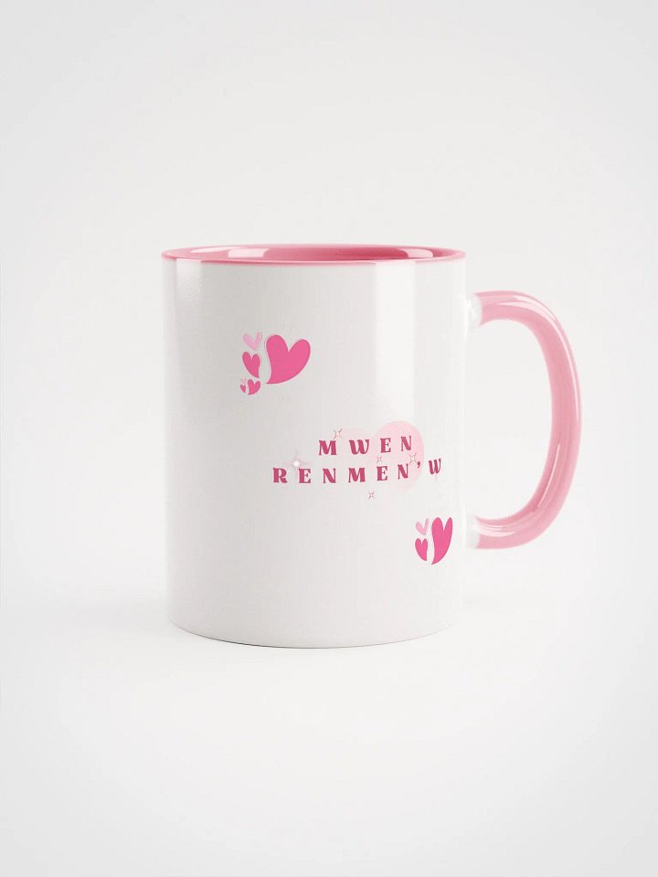 Whimsical Hearts Ceramic Mug Mwen Renmen'w - I Love you product image (1)