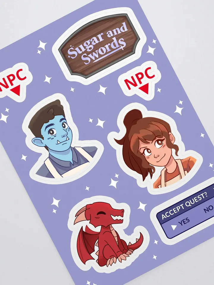 Sugar and Swords Sticker sheet product image (1)