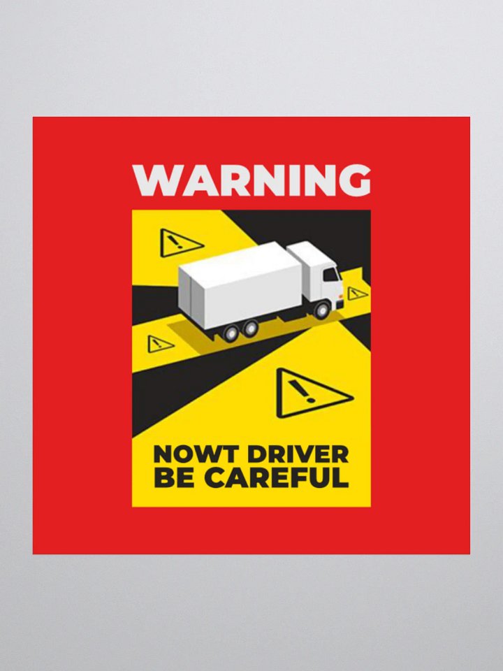 The Stickers: "Warning: NOWT Driver" product image (1)