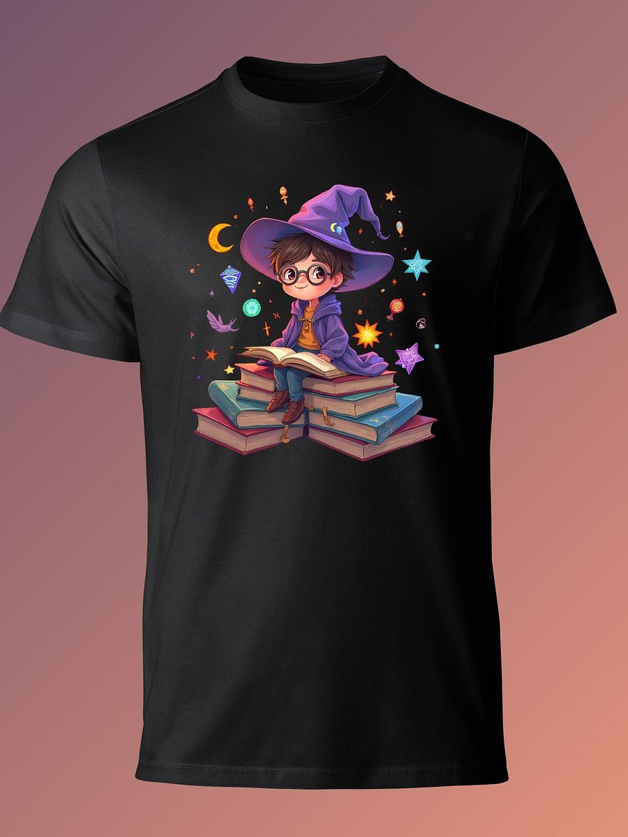 Whimsical Wizard Child Book Lover Clipart - Colorful Magical Illustration for Instant Download and Sublimation Design POD Commercial License product image (2)
