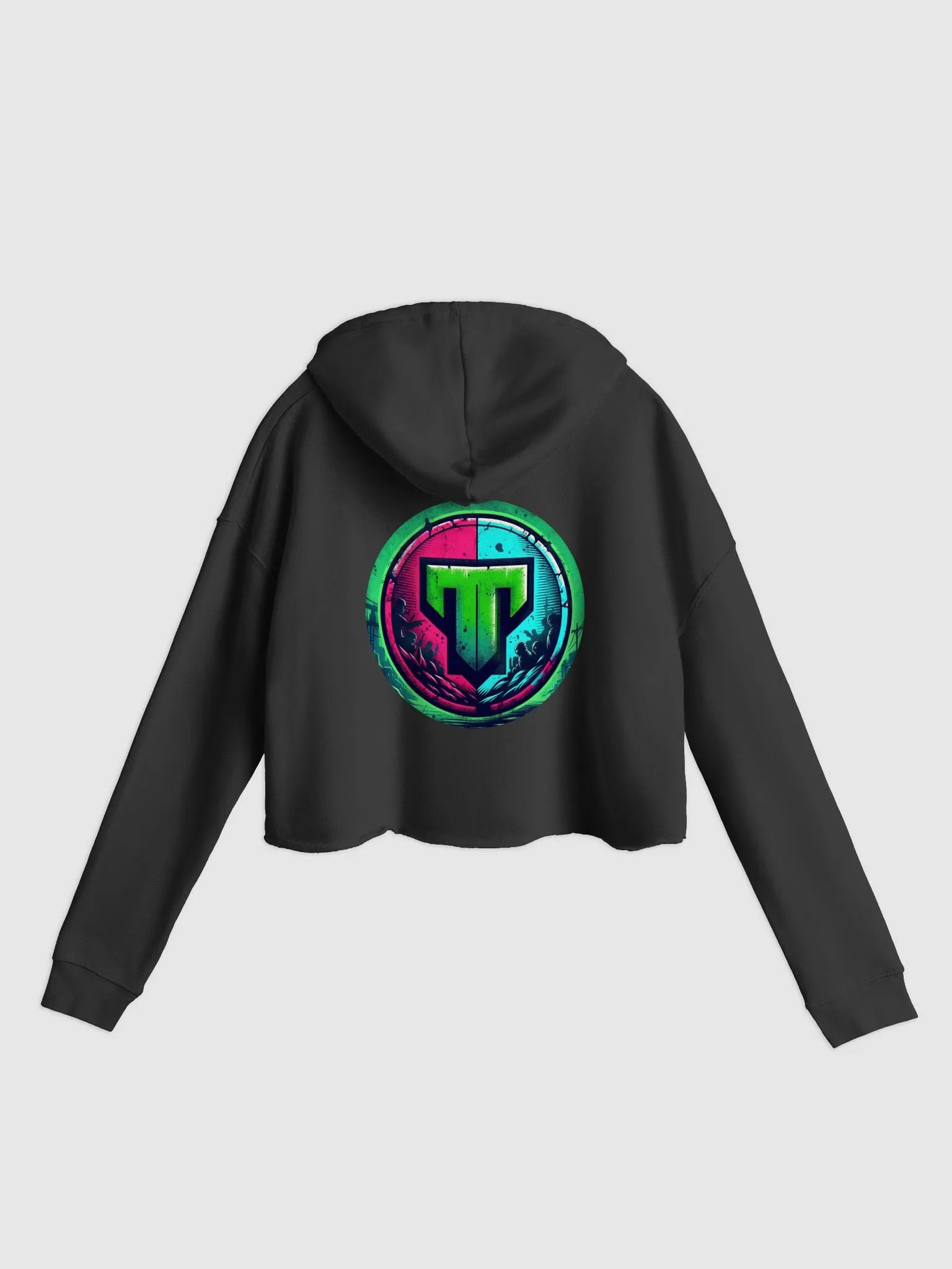 TAGSZ Crop Hoodie Black Camo product image (2)