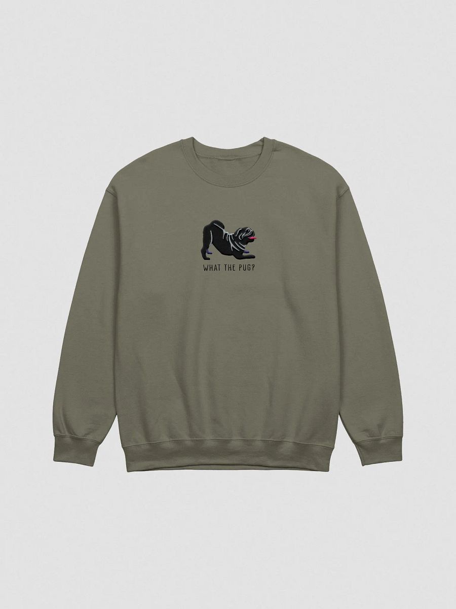 What the Pug? Sweatshirt (Embroidered) of a Pug(Black) product image (4)