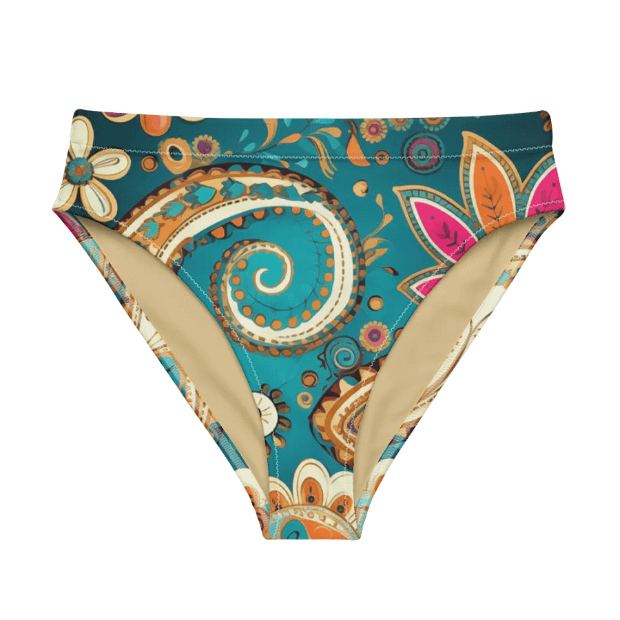 Boho Chic Paisley Paradise High-Waisted Bikini Bottoms product image (1)
