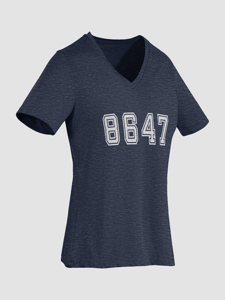 8647 College Relaxed V-Neck T-Shirt A product image (8)
