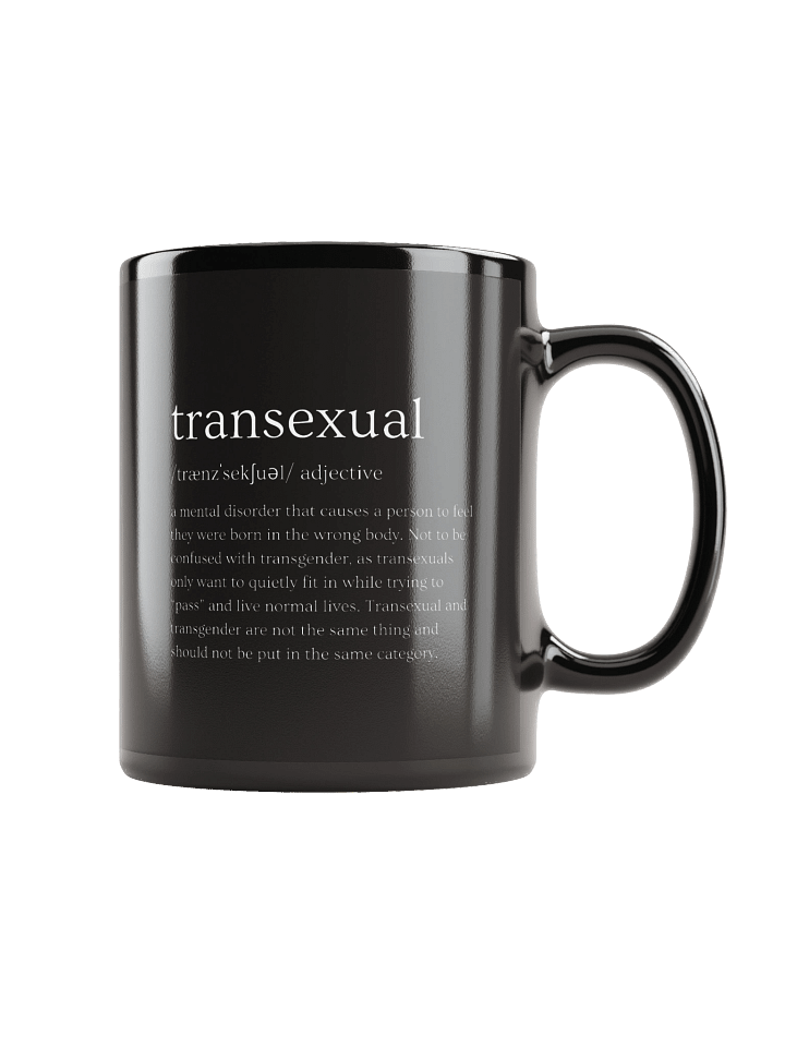 [Buck Angel Shop] Trans Definition - Black Ceramic Mug product image (1)