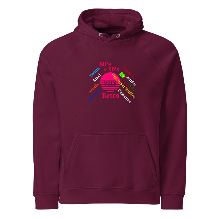 Retro VHS Mix Eco Raglan Hoodie product image (1)