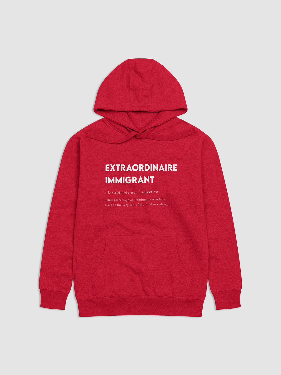 EXTRAORDINAIRE IMMIGRANT HOODIE RED product image (1)