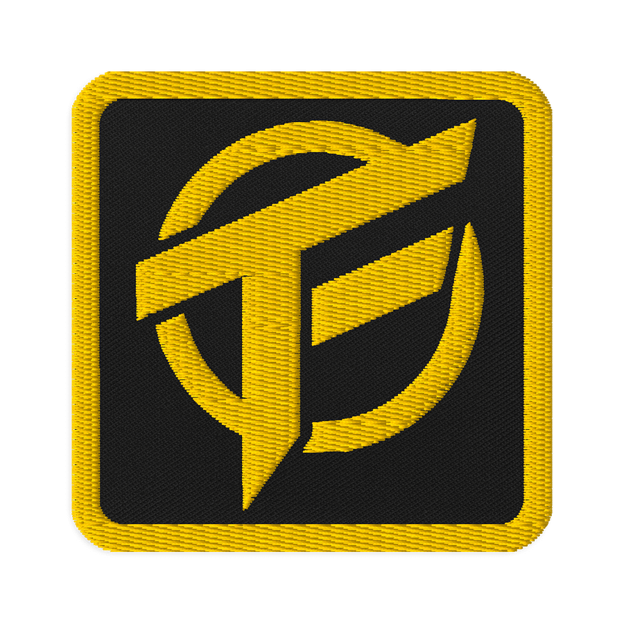 TopFrag™ Embroidered Patch (Yellow_Thread) Square product image (1)
