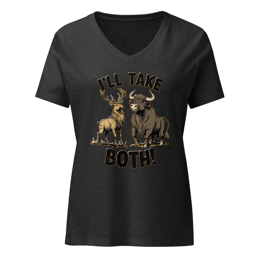 I'll Take Both Stag and Bull Vixen Wife V-neck T-shirt product image (3)