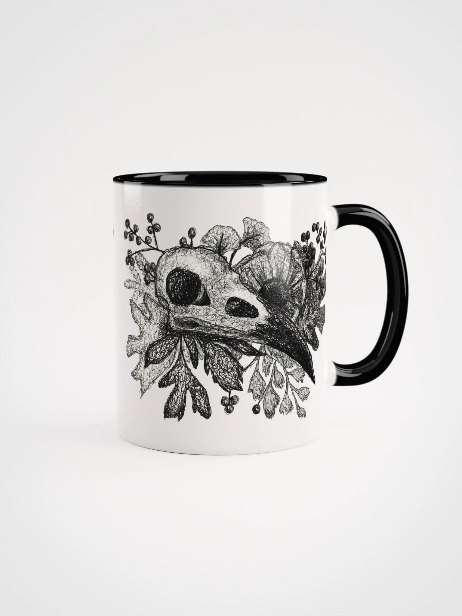 Raven Skull White Mug product image (2)