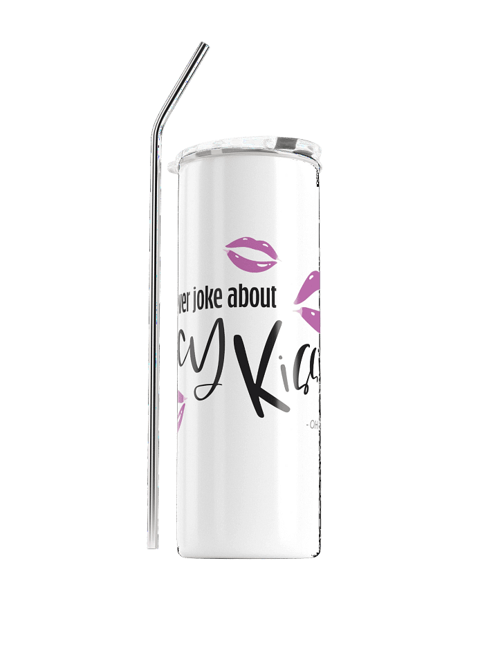 Spicy Kissing Stainless Steel Tumbler (White) product image (1)