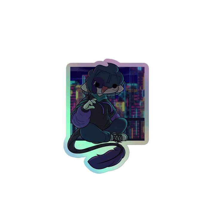 Cyber City Alaska holographic sticker product image (2)