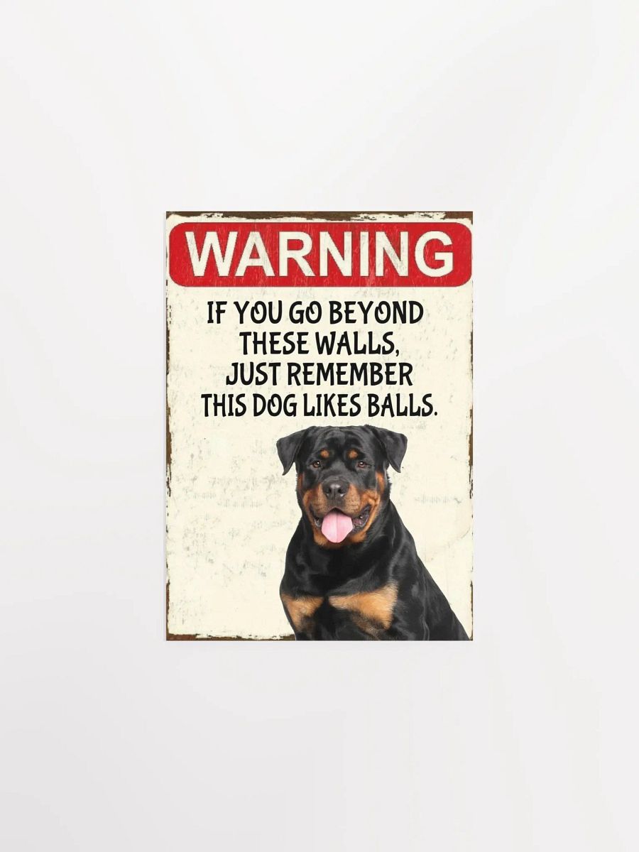 Rottweiler Warning Poster product image (1)