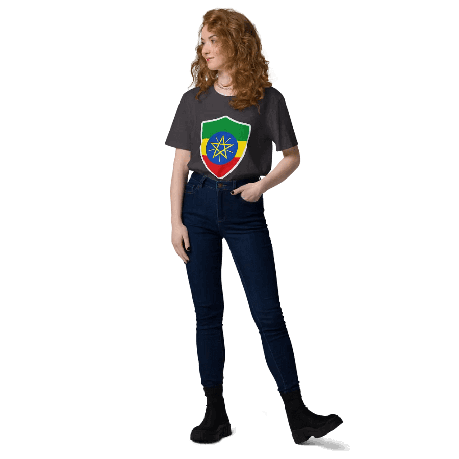 Ethiopian Pride Emblem Organic Tee product image (142)