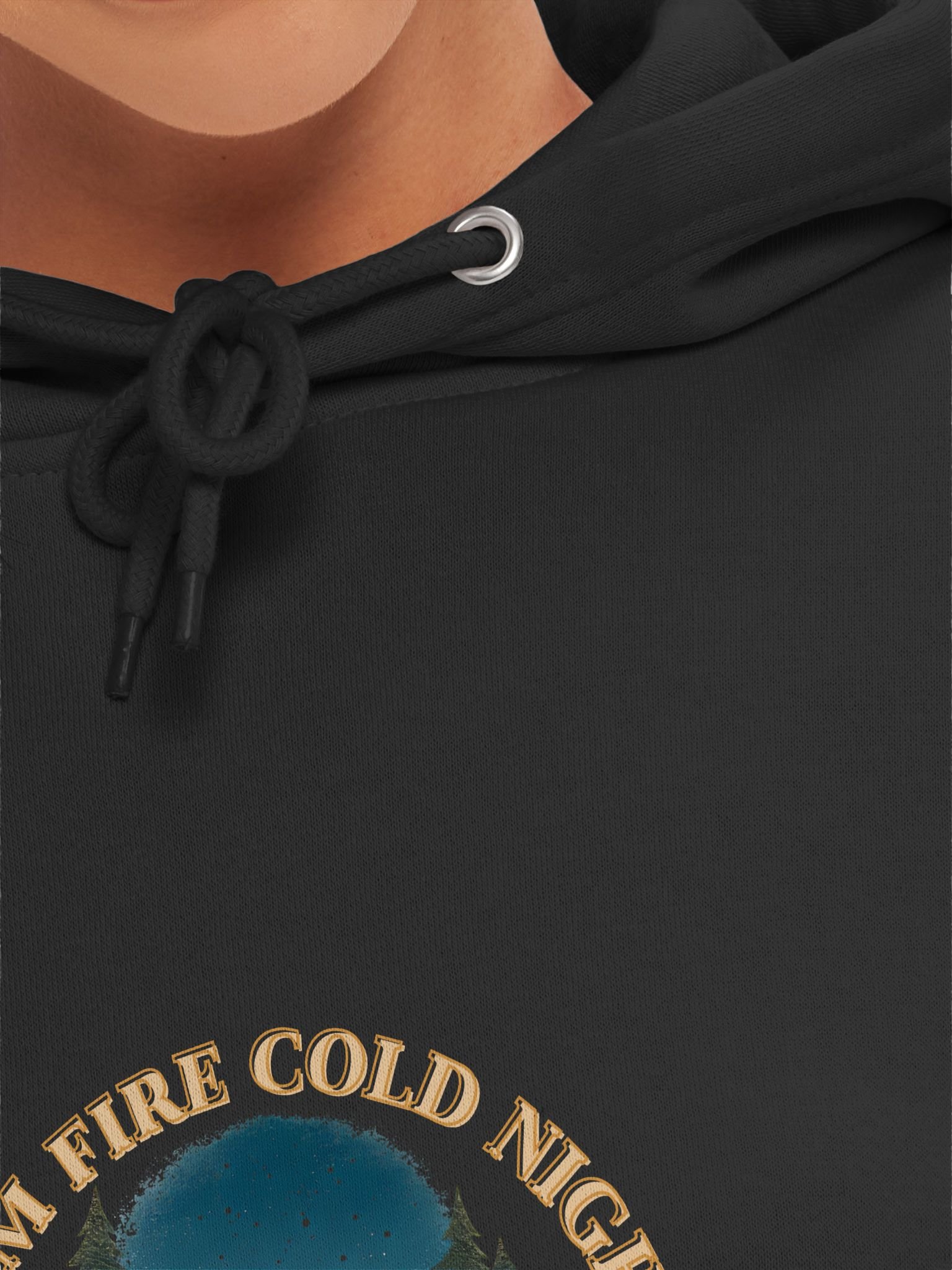 WARM FIRE COLD NIGHT CHRISTMAS JUST RIGHT CAMPING HOODIE product image (56)