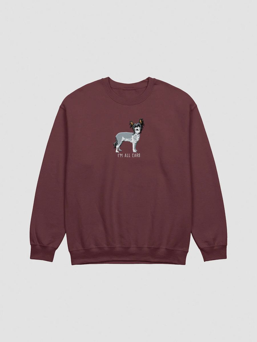 I'm All Ears Sweatshirt (Embroidered) of a Chinese Crested Dog(Black) product image (4)