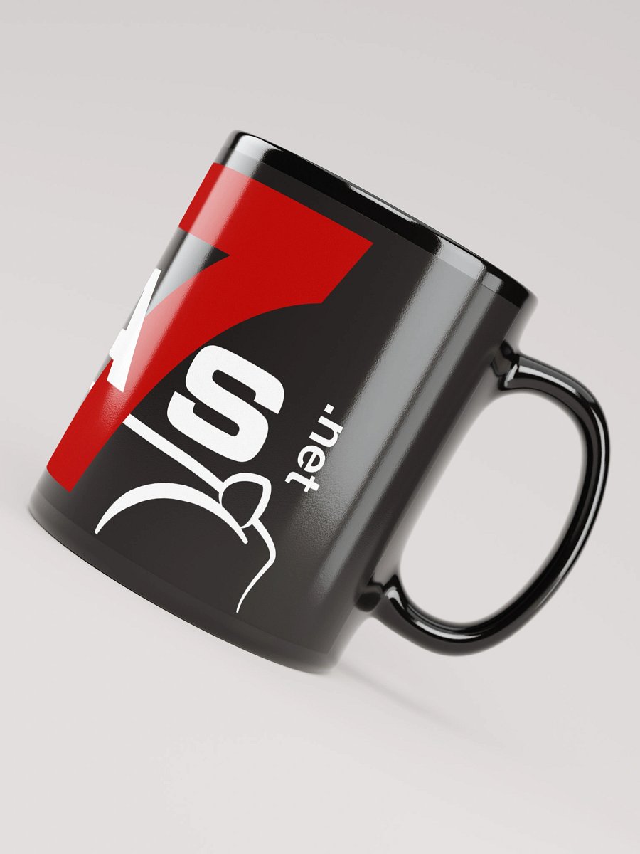 Black Mug with LARGE White & Red Logo product image (5)