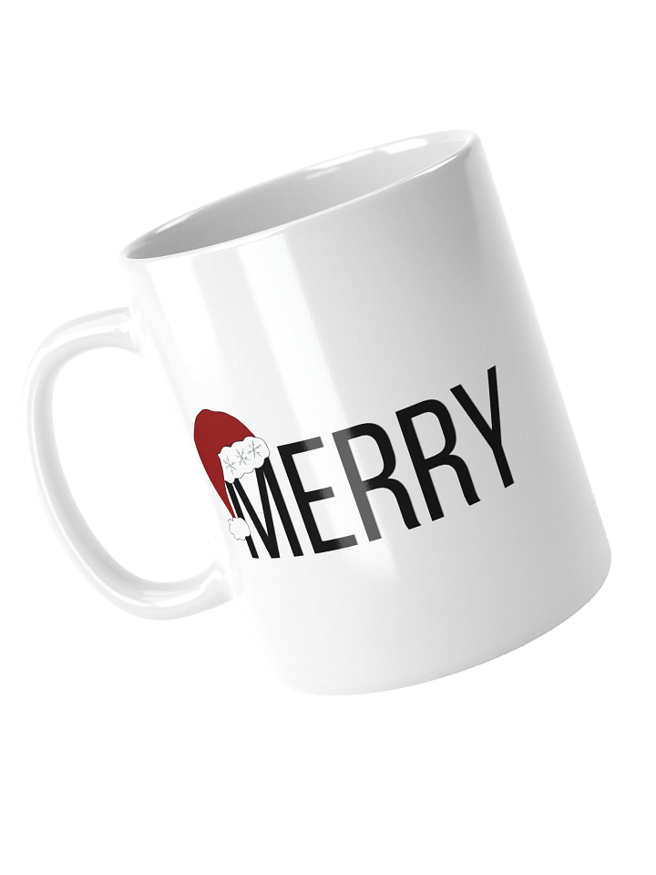 Merry Christmas Santa Hat Typography Mug product image (2)