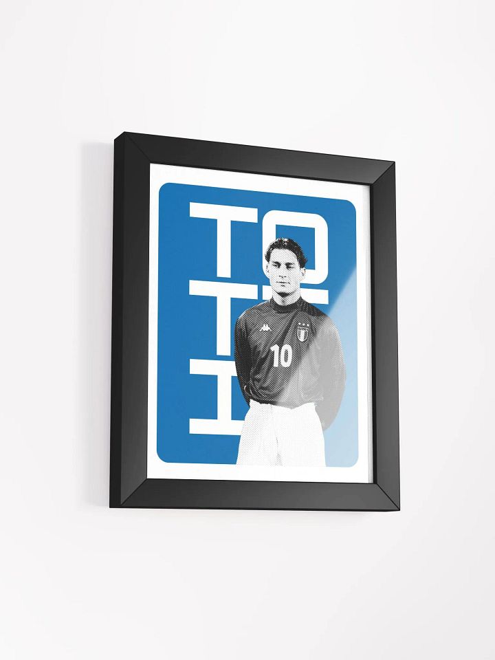 Francesco Totti BW Italy Name Art Framed Print product image (2)