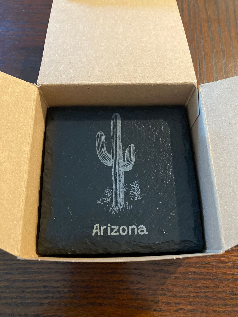 Slate Coasters - Arizona Themed Set of 4 Custom Laser Engraved product image (1)