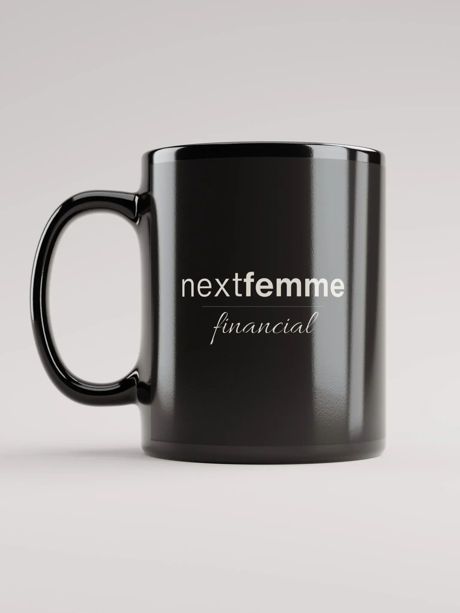 Midnight Elegance Mug with Light Beige Logotype product image (6)